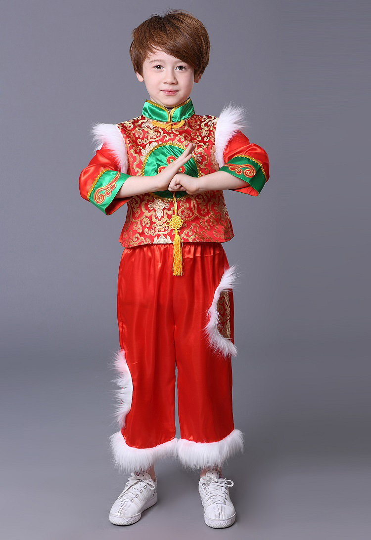 Kids Traditional Chinese Year Clothing Girls Ancient Costumes Folk Dance Chinese Traditional Costume Boys Culture Tang Suit