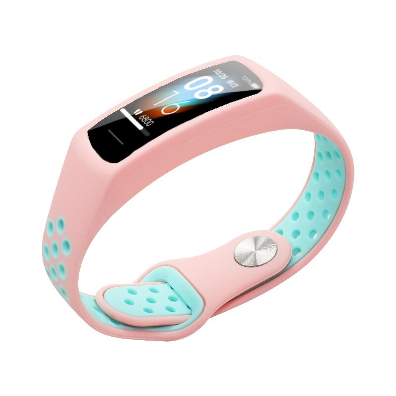 Correa de silicona para xiaomi mi smart band 4c 4 C, pulsera reemplazable para Xiaomi Redmi Band corea, accesorio de correa deportiva: Pink blue