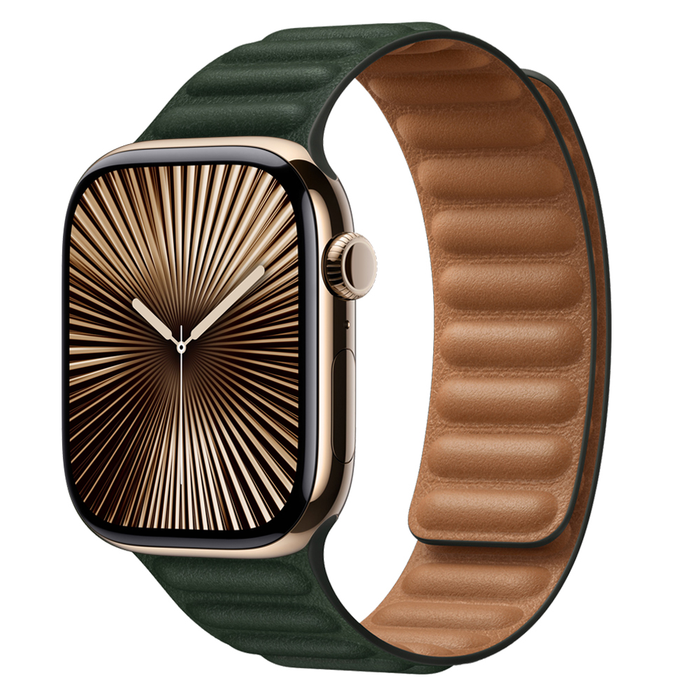 Enlace de cuero para Apple watch band 44mm 45mm 40mm 38 42 pulsera de bucle magnético iWatch seires SE 6 7 8 9 10 46mm ultra2 49mm: Luz Azul / 12 mm