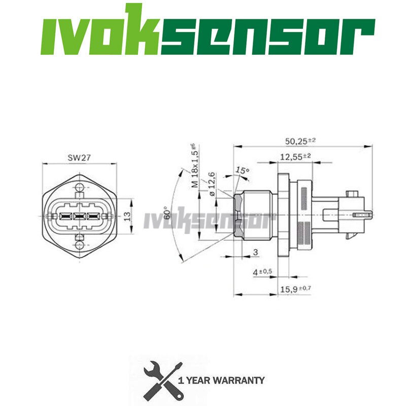 Fuel Rail Haute Pression de carburant Capteur pour RENAULT