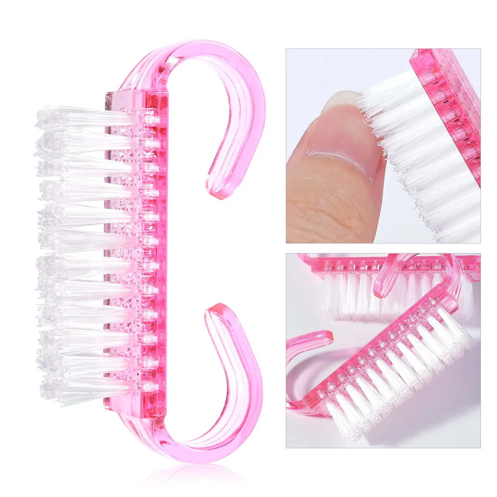 Brosses à ongles en plastique, mélange de documents, livres de récurage à la main, nettoyeur de poussière, outils de manucure doux, 10/1 pièces