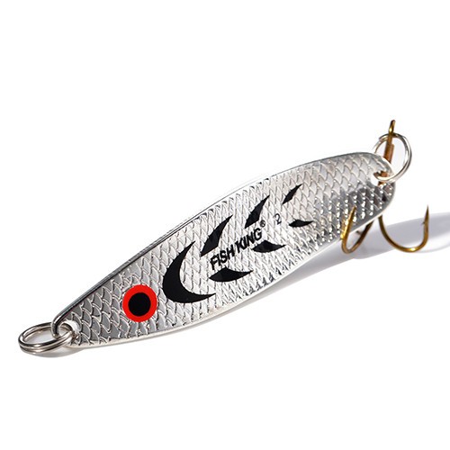 FISHKING-Señuelos de Pesca, cuchara Wobble de Metal, anzuelo de trucha, cuchara giratoria de 18g 27g señuelos spinning de pesca mar jigs de pesca de mar señuelos spinning mar cebos duros cucharillas de pescas Pinzas me: 150 mm / YELLOW