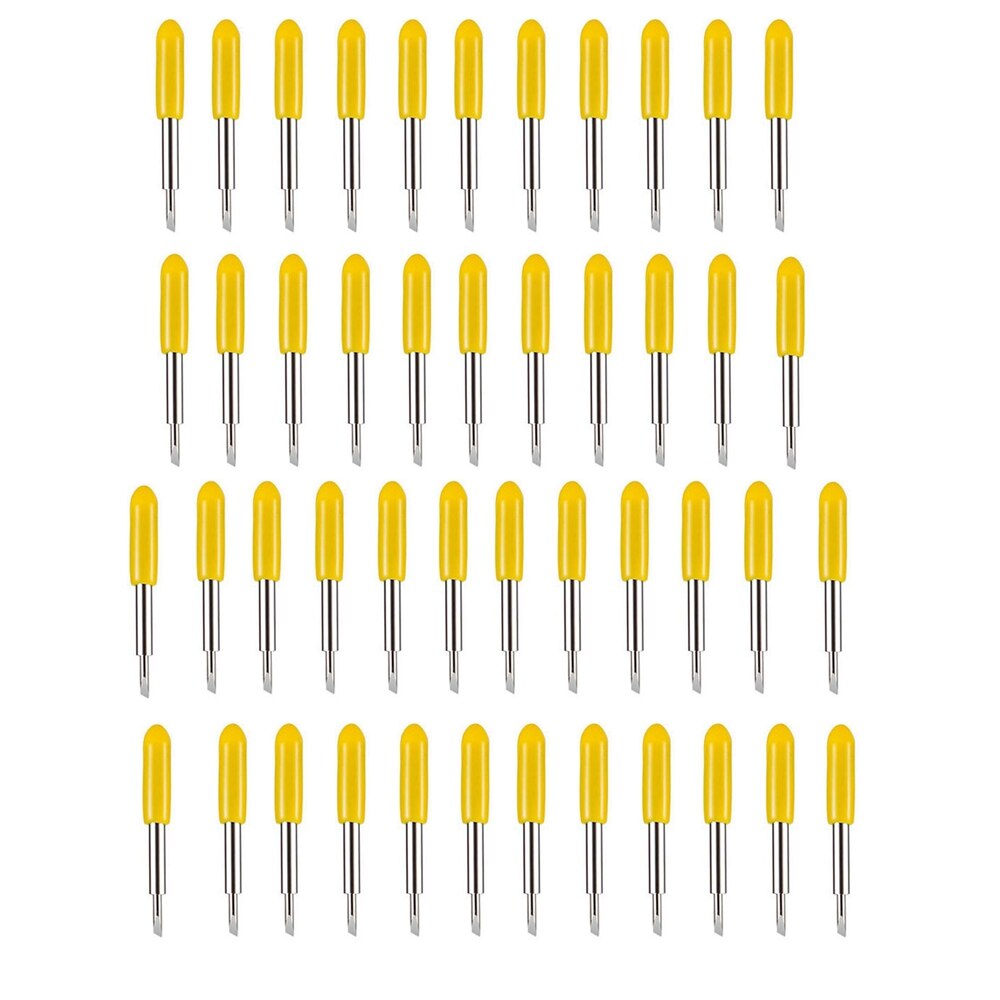 50PCS Deep Cut Replacement Blades for Cricut Explore Air 2 Maker Expression,Perfect for Cutting Thick Vinyl Fabrics: yellow