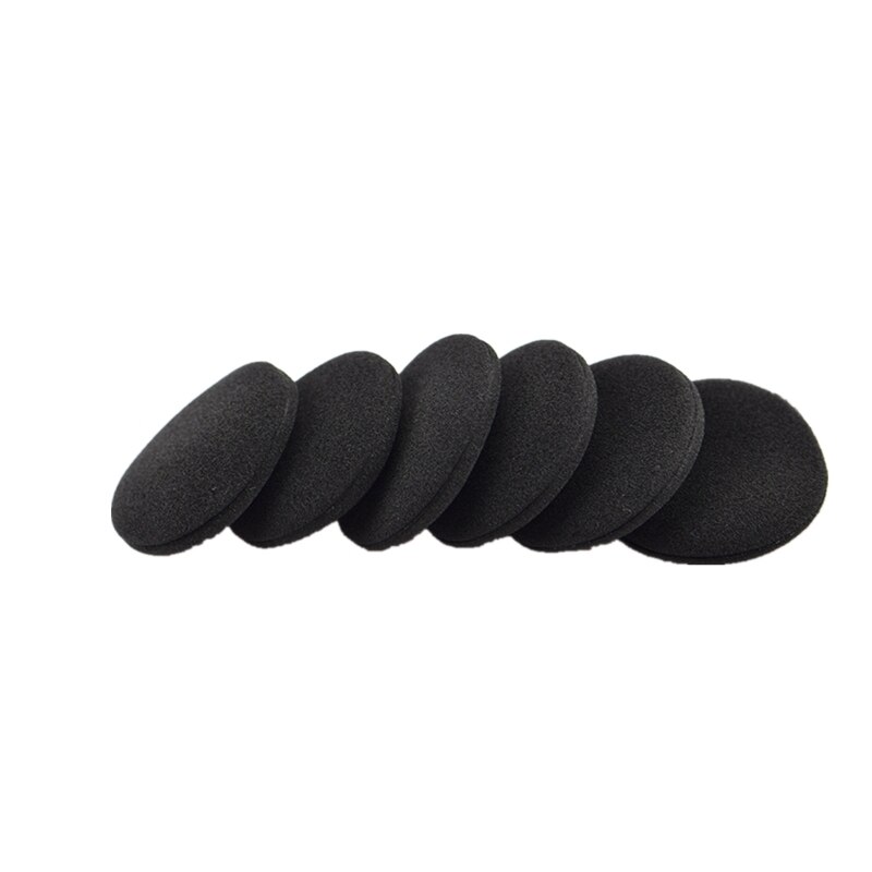 5 paria 60mm/2.4 "korvaavat vaahtomuoviset korvatyynyt logitech - h600 h330 h340/ aiwa hp -cn5/ labtec axis 502 -kuulokkeille musta