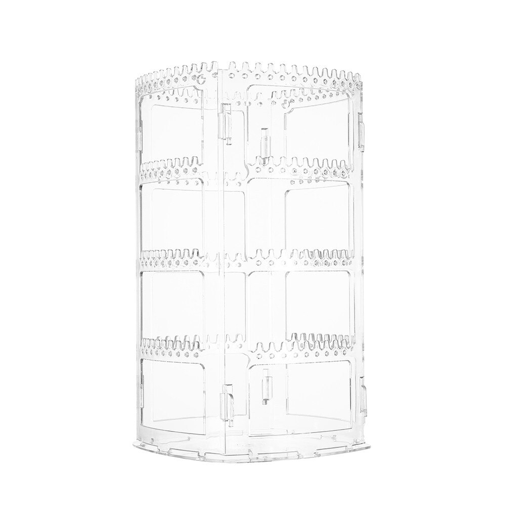 360 Degree Rotation Transparent Acrylic Cosmetics Storage Box Spin Multi-function Detachable Makeup Beauty Organizer