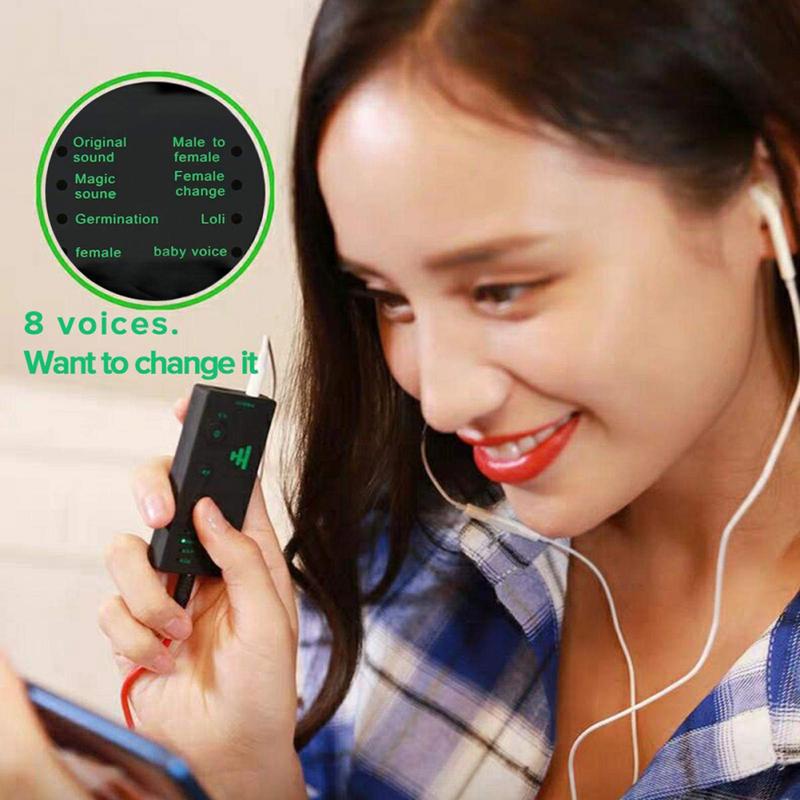 Mini Wireless 7 Different Sound Changes Microphone Voice Changer Device For Male/Female/Girl/Robot For PC Phone