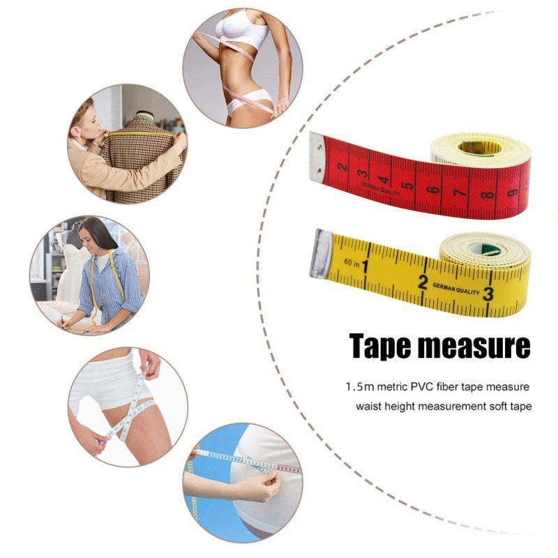 150 cm Duitsland Zacht Meetlint Kleermaker Tape met Drukknopen Lichaam Meten Liniaal Handwerken Naaigereedschap