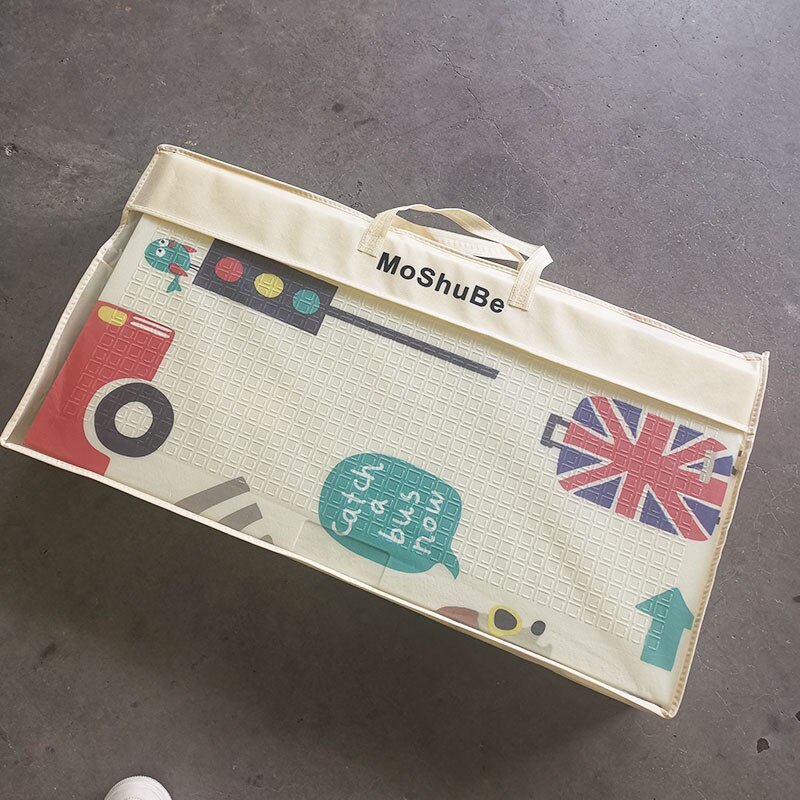 Tapete de Juego plegable portátil para bebé, bolsa con asa para alfombra de juego para bebé, 1 paquete de tapete plegable, solo bolsa sin tapete plegable