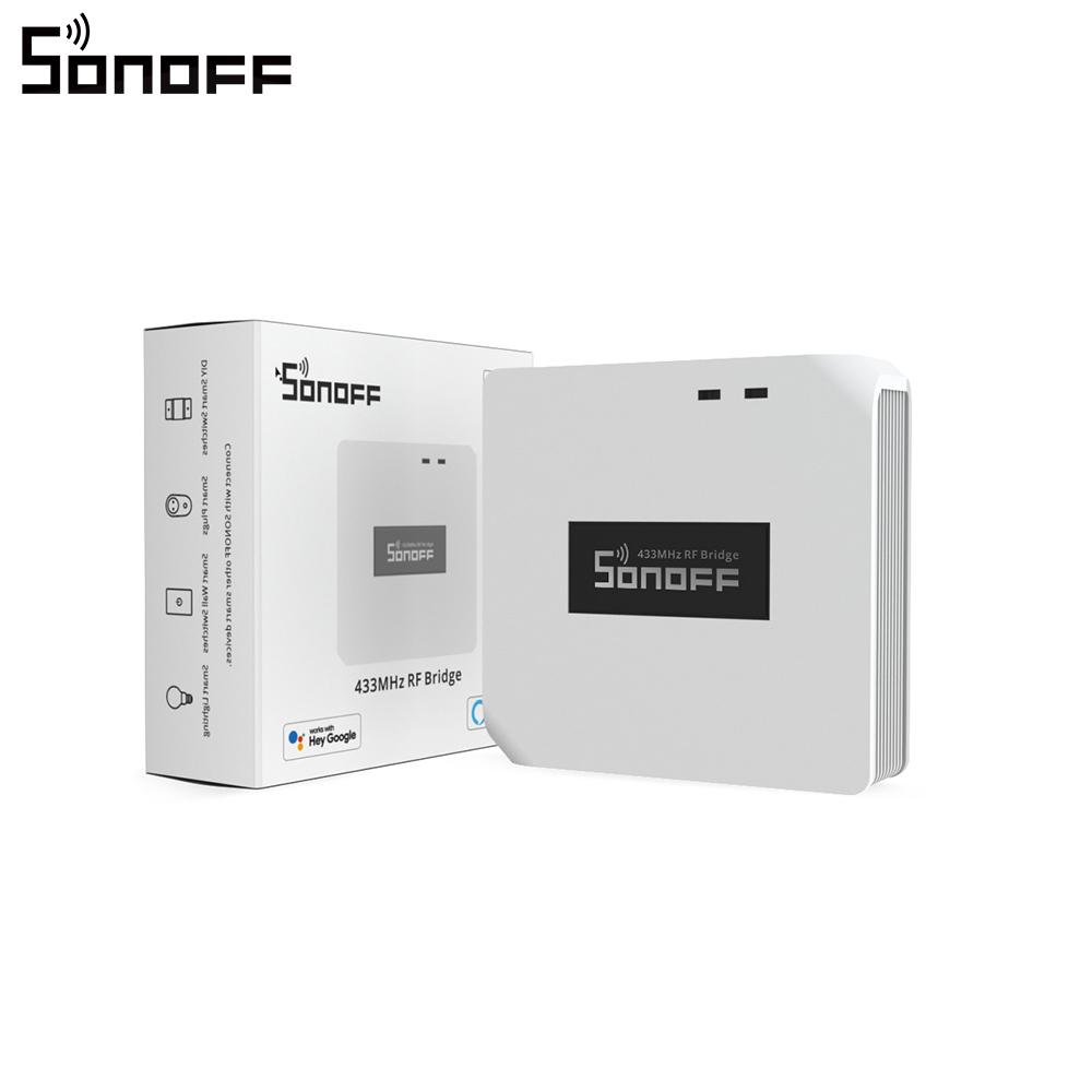 SONOFF RF BridgeR2 433MHz WiFi Signal Converter Door Window Sensor/ Motion Sensor RF Remote Controller Smart Home Alarm System