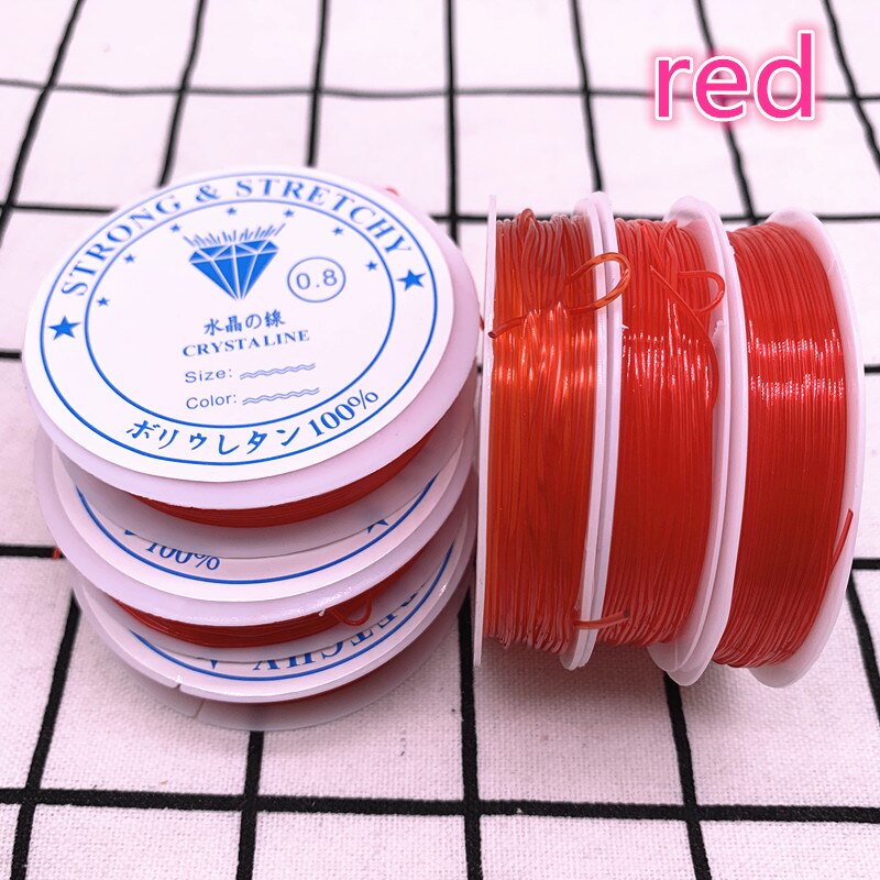 Corde de ligne cristal coloré élastique pour la fabrication de bijoux, Bracelet à perles, fil de pêche, 1.0mm: 08