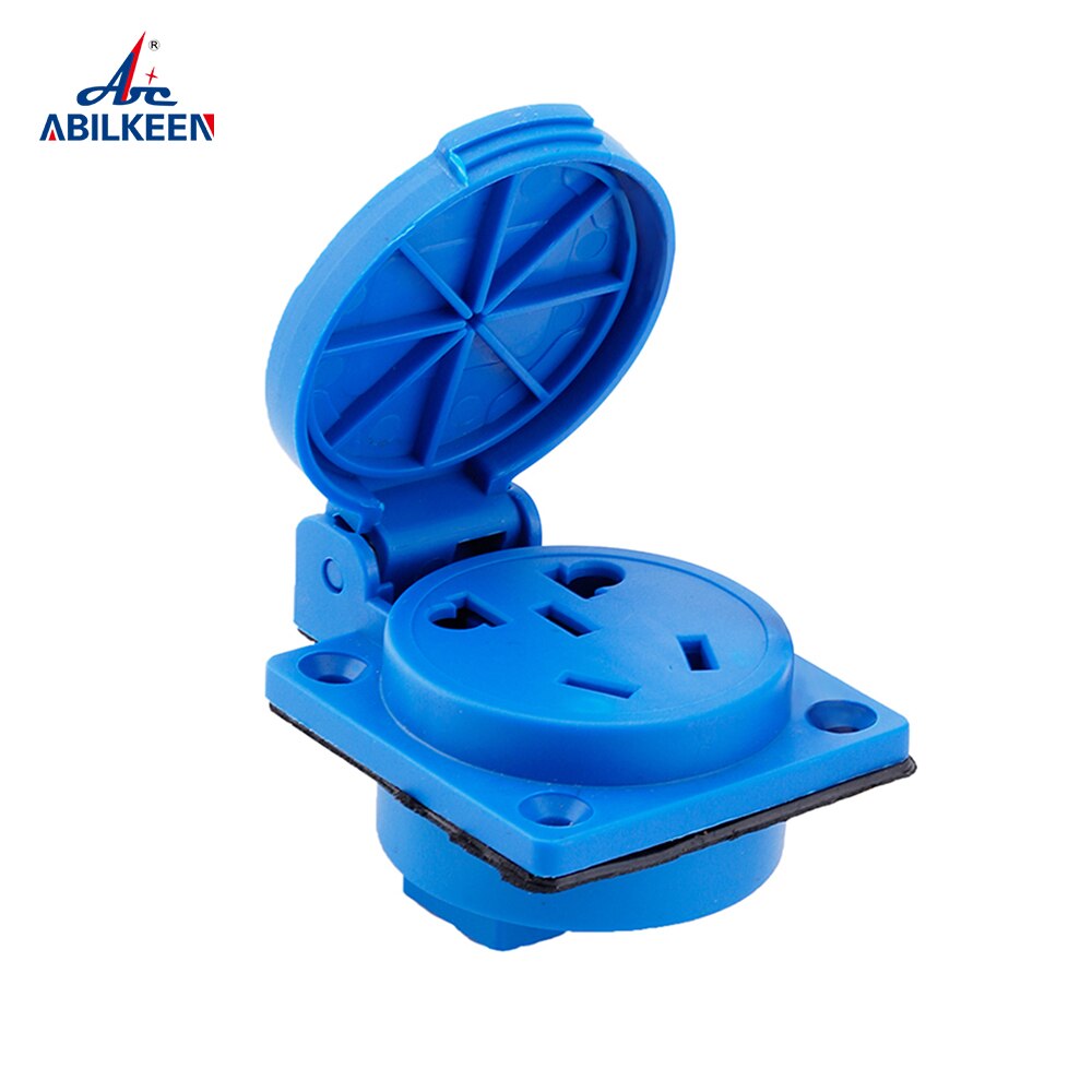 Five-hole Industrial Outlet 10A Waterproof Outlet IP54 250V Concealed Wall Outlet for Industrial