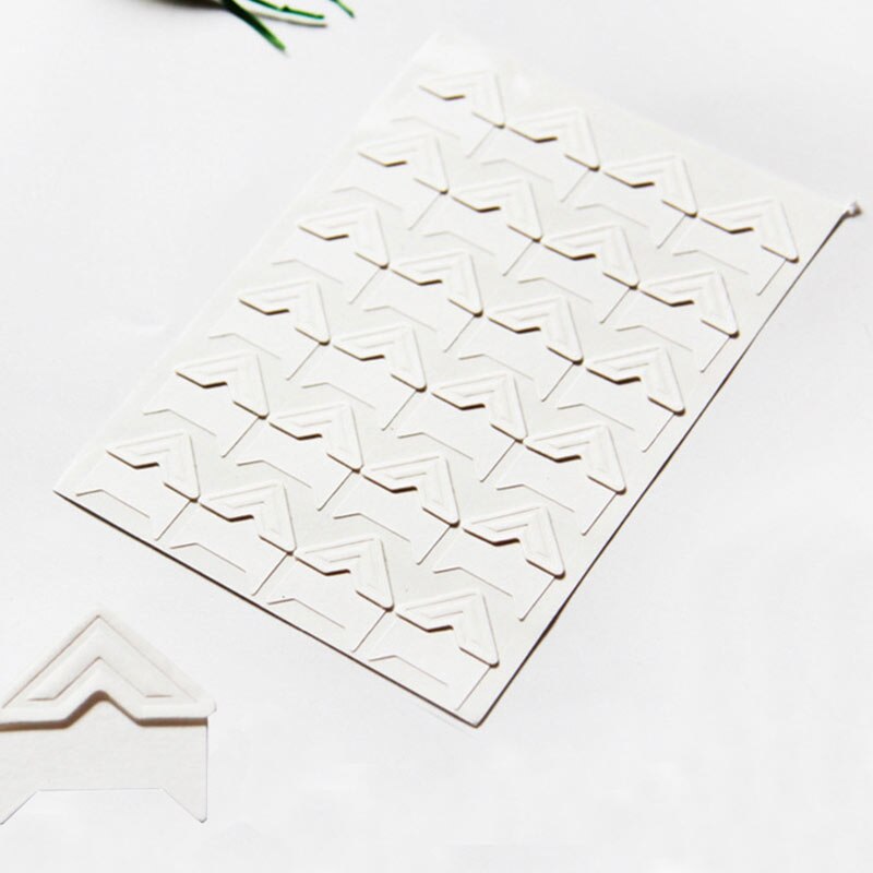 Cadre de décoration Vintage pour bricolage 24 pièces/lot | Autocollants papier populaires pour coin, Scrapbooking pour album Photo, offre spéciale: Pure white