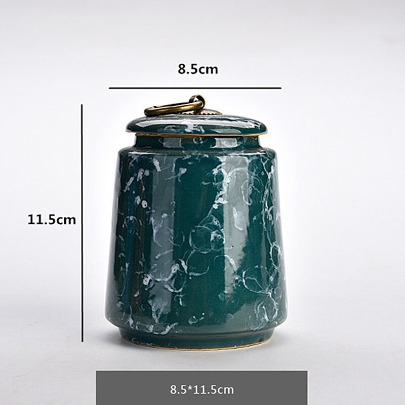 Høykvalitets keramiske tekrukker til hjemmeinnredning tørkede nøtter forseglet tank tekanne oppbevaringsbokser sukkerkaddy flerfarget keramikk honningkrukke