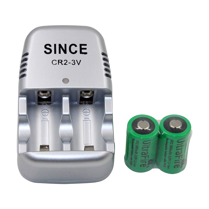 2 stks. 15270 CR2 800 mah oplaadbare batterij + 3 V CR2 lader, digitale camera, gemaakt een speciale batterij: US