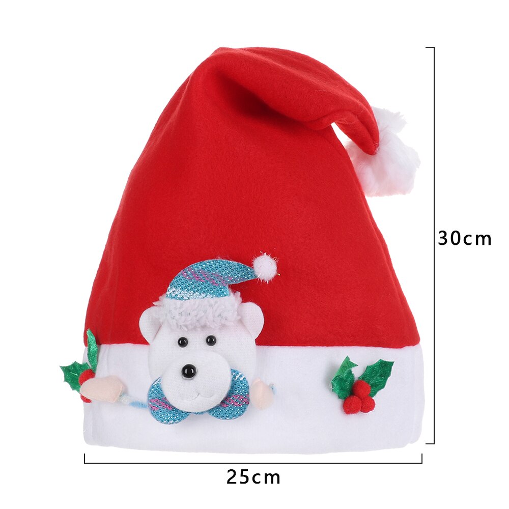 Merry Christmas Hat for Kids Santa Claus/Deer/Snowman Cap Christmas Party Props Decoration Accessories Children Xmas