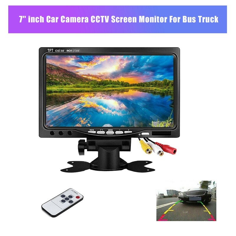 9V-36V 7Inch Tft Lcd-kleurenscherm Monitor Voor Auto Achteruitrijcamera Dvd Vcr Cctv hd Monitor 800X480 Voor Bus Truck