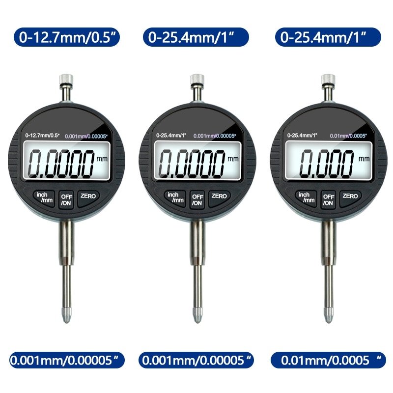 Xcan digital mikrometer 0-12.7mm/0-25.4mm 0.001mm 0.00005 "elektronisk mikrometer mätverktyg för mätare
