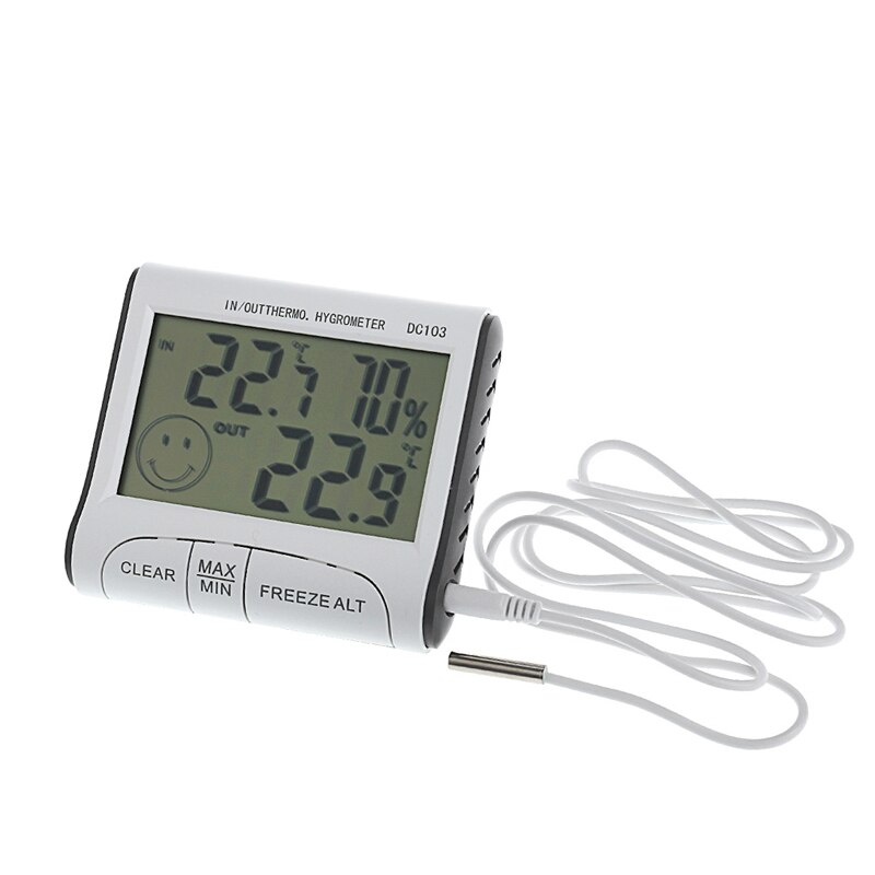 Digital lcd utomhus inomhus vädertermometer fuktmätare testverktyg