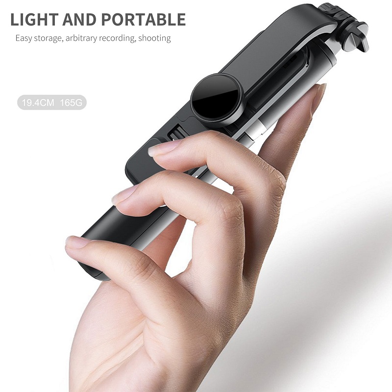 Telefoon Selfie Stick 1045 mm met draadloos Bluetooth LED-invullicht Uitgebreid statief met externe sluiter voor Android IOS mobiele telefoon