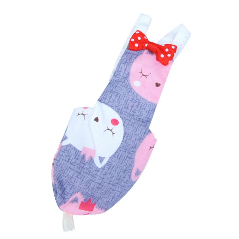 Bird Parrot Diaper Cockatiel Pigeons Medium Large Pet Birds Flight Suit Clothes Pet Birds Feces Pocket: Gray cat / XS