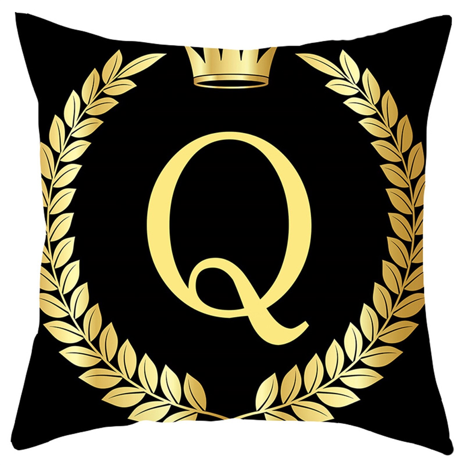 Oreillers anglais lettres peau de pêche housse de coussin maison canapé décoration taie d'oreiller décoratif canapé coussin: Q