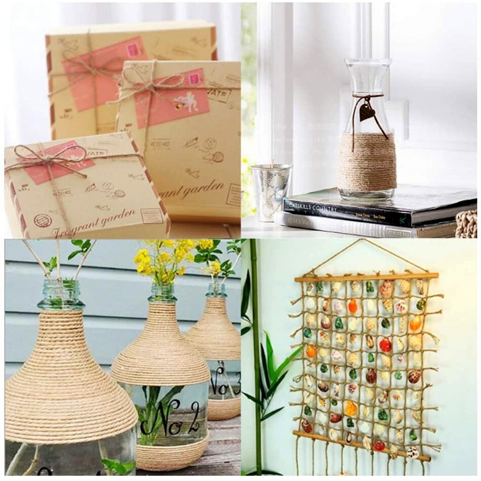 Cuerda de yute para boda, hilo de cáñamo Natural de 30M, decoración de hilo de yute, lazo, envoltura de , accesorios de