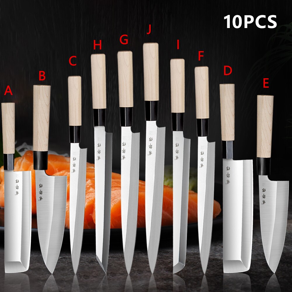 Japanese Sushi Knife High Carbon Steel Salmon Sashimi Chef Knife Multifunctional Slicing Kitchen Knives Cooking Tools нож