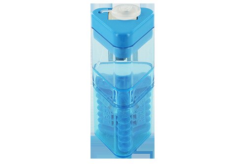 Kumcorrec-tri M1-sacapuntas triangular de Metal y magnesio con Borrador de varios ángulos, suministros escolares portátiles, 1 ud.: 1pc Blue