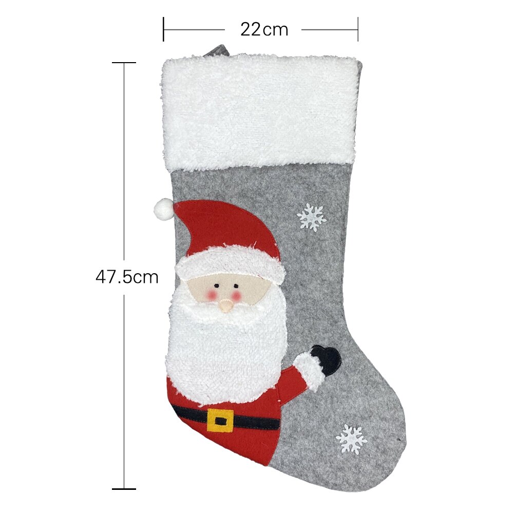 Santa Socks Year Knitted Christmas Socks Children Candy Bag Socks Christmas Tree Ornaments