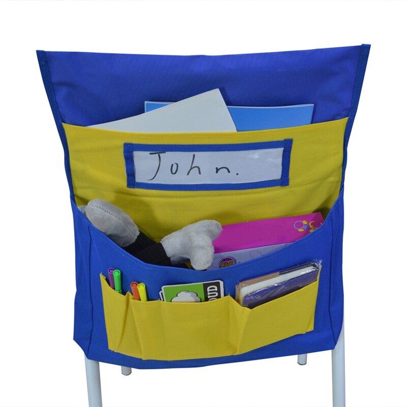 Chairback Buddy Pocket Chart Seat Sacks Chair Pockets Organizer Clroom Seat Storage Kids Nursery Chair Caddy Bag
