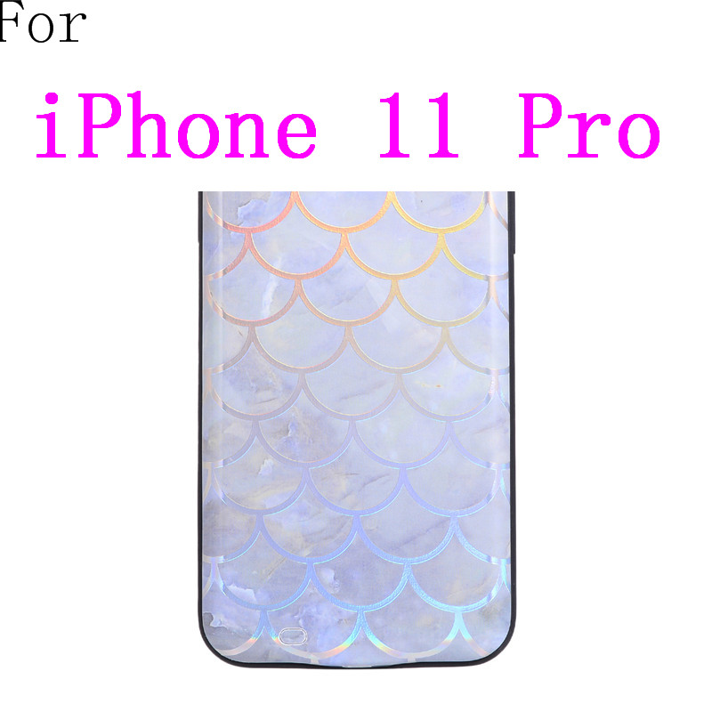 Slim Smart Battery Case for iPhone XR X XS 11 Pro Max 6 6 S 7 8 Plus SE Charging Power Bank snake skin fish scales pattern: i11Pro-YL