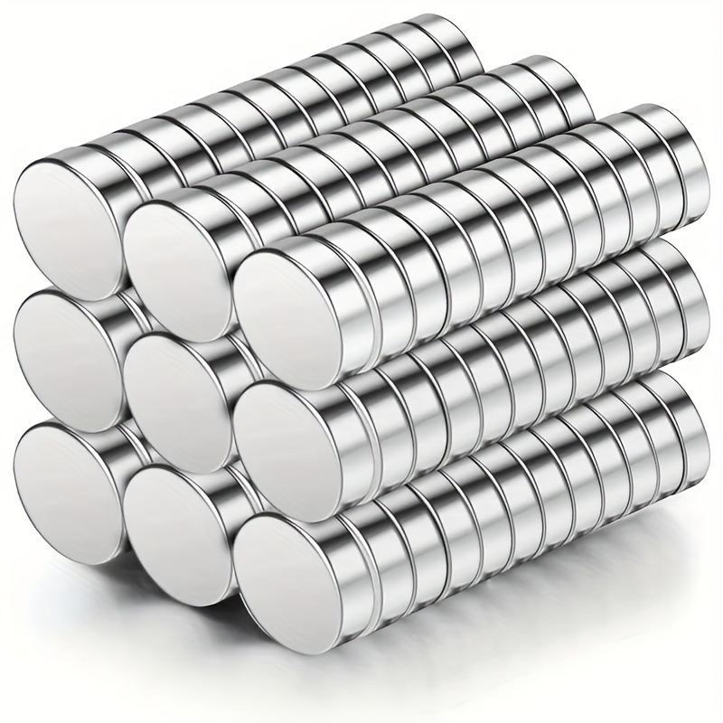 100 Uds. Imanes redondos de 6x2mm, adecuados para almacenes, pesca, ciencia, almacenamiento de herramientas, laboratorios, gabinetes de almacenamiento, edificios,
