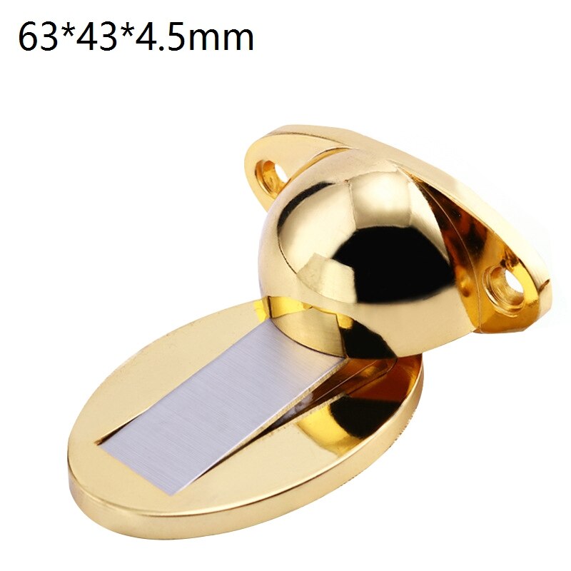 Rvs Deurstopper Slaapkamer-Collision Sterke Magnetische Aluminium Onzichtbare Deur Stop Elektromagnetische Deur 1Pc: black  With screws