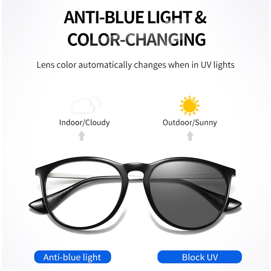 Aevogue anti-blauw licht bril voor mannen, fotochromatische bril voor vrouwen, optisch montuur, computerbril, bril op sterkte,  ae0901