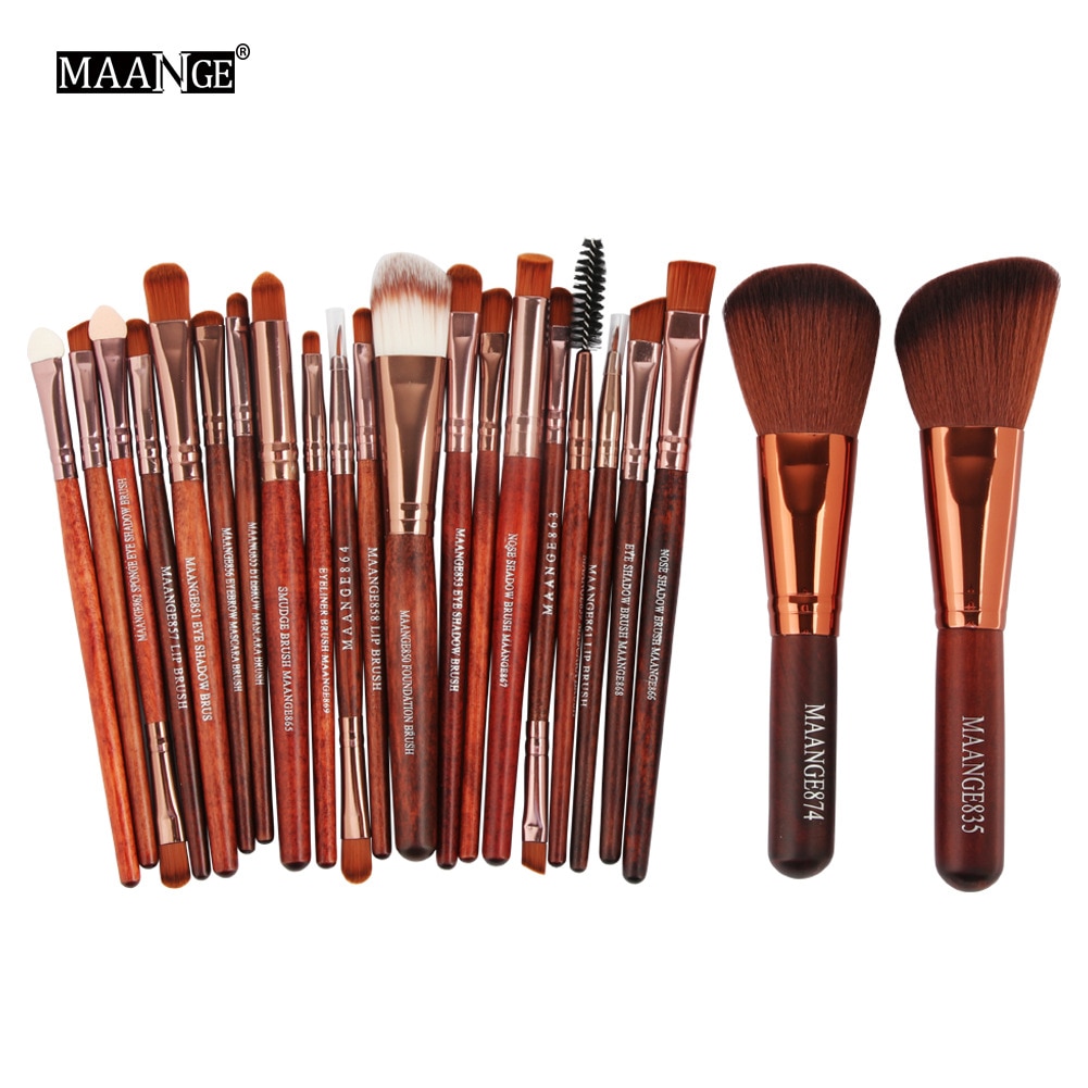 MAANGE 22 unids/set conjunto de brochas de maquillaje cosméticos para sombra de ojos cejas mezcla de bases Blush Beauty Makeup Tool: 03