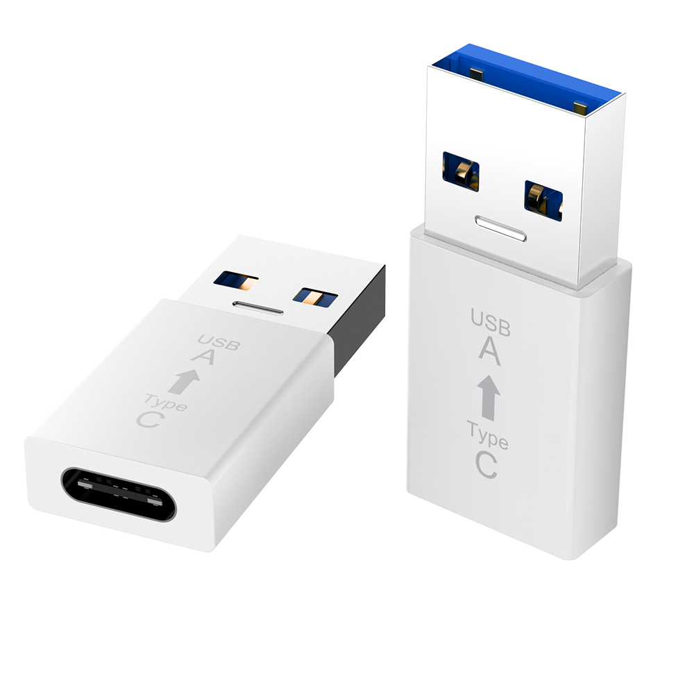 Usb han til type-c hunstik oplader test 3.1 usb c hun harddisk usb 3.0a han konverter til huawei xiaomi samsung: Hvid