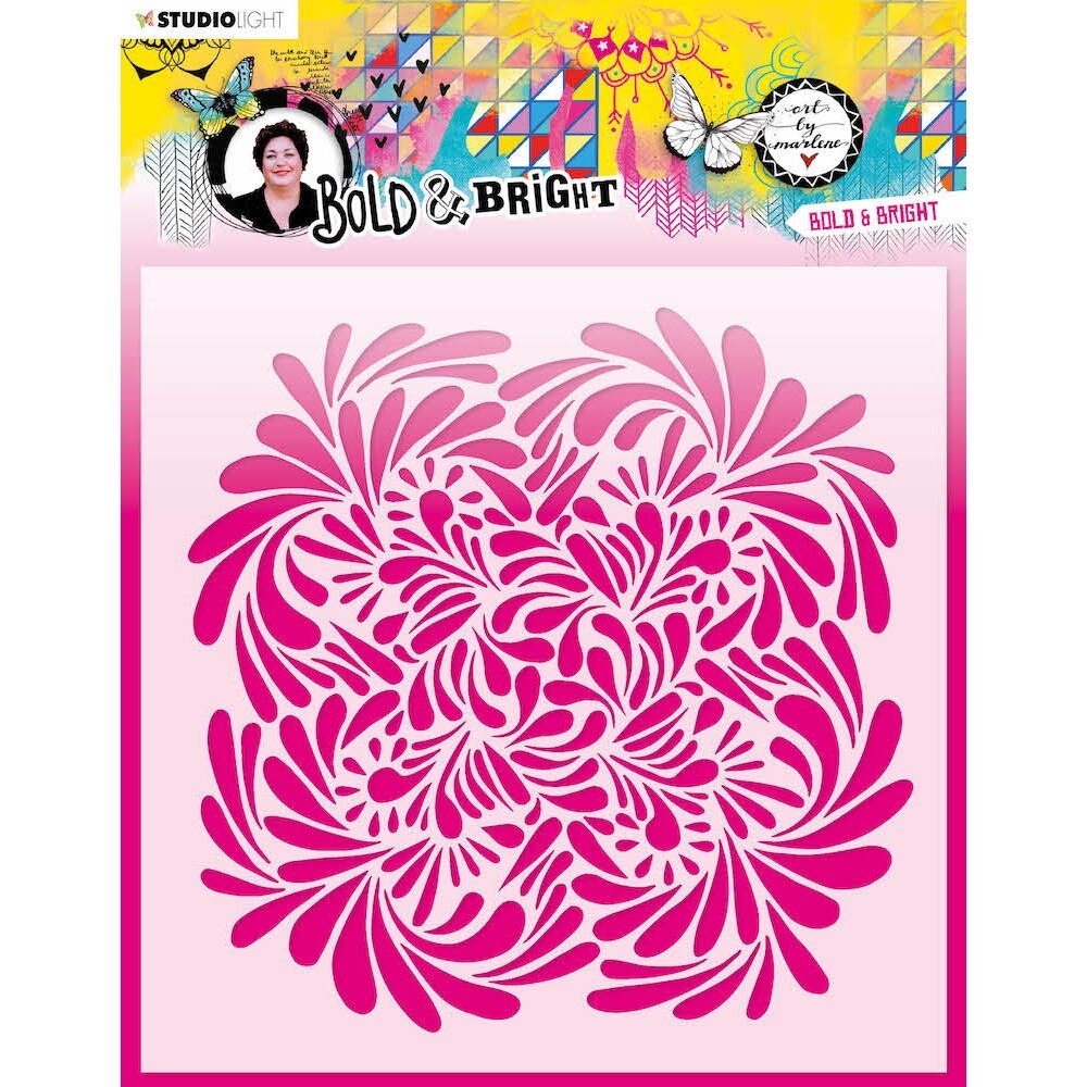 2022 Diy Layering Stencils Flowers Fire Bold and Bright Wild at Heart pacman daisies Abm Bold Painting Scrapbook Embossing Molds: Y3284-Stencil