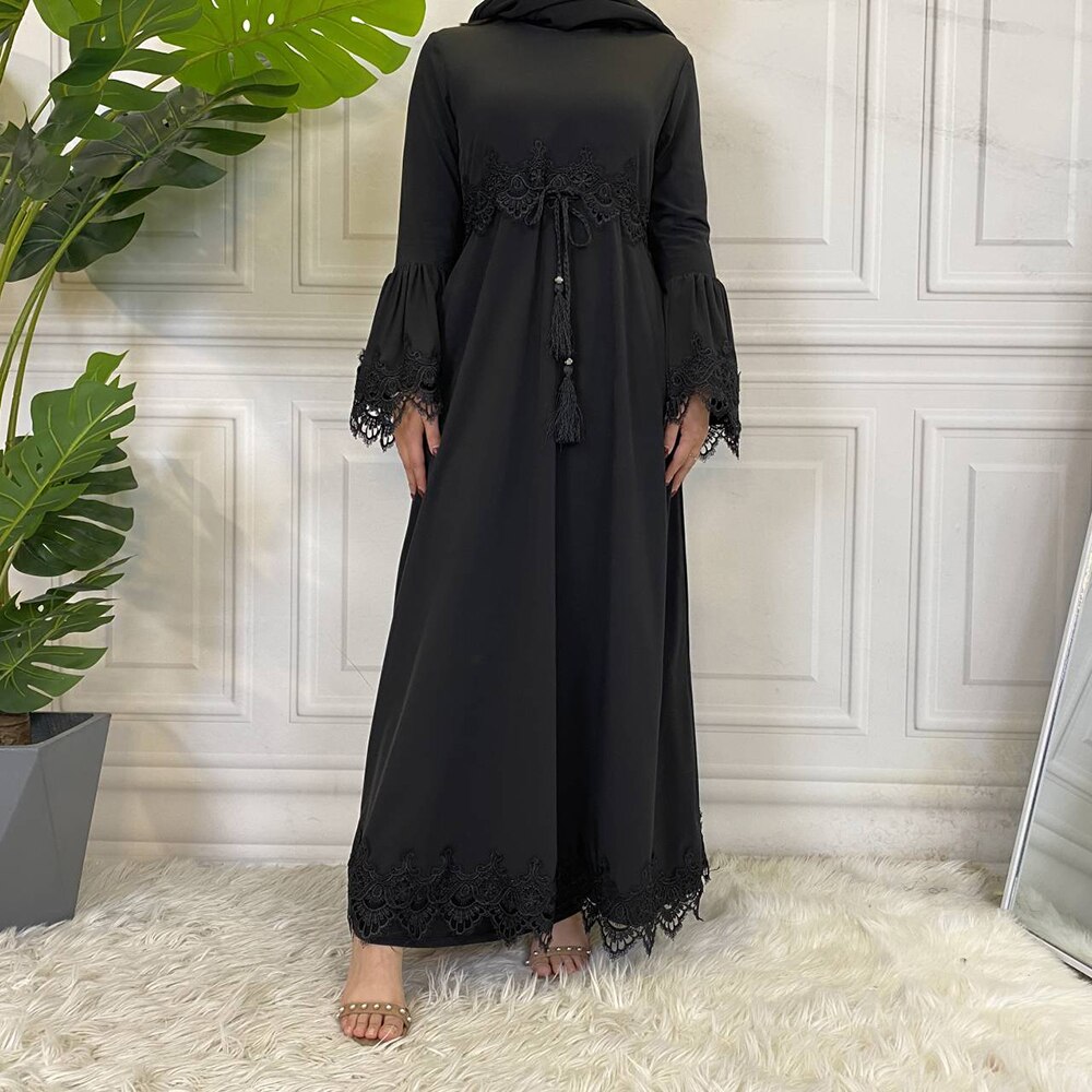 Moslim Gebedsjurk Tweedelige Set - Abaya Met Hijab - Roze One Size - Voor Ramadan En Feesten