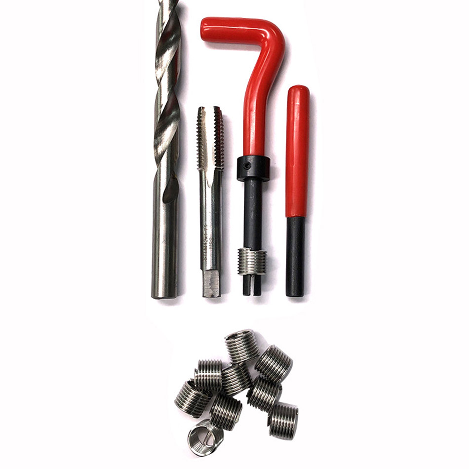 25pcs Metric Thread Repair Kit Screw Thread Inserts For Restoring Damaged Threads Repair Tools Wrench Twist Drill Bit Kit