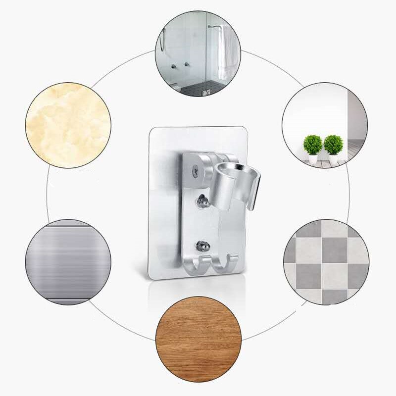 Punch-Free Shower Head Bracket Movable Bracket Adjustable Bathroom Bracket Wall-Mounted Shower Bracket Bathroom Accessories Hook