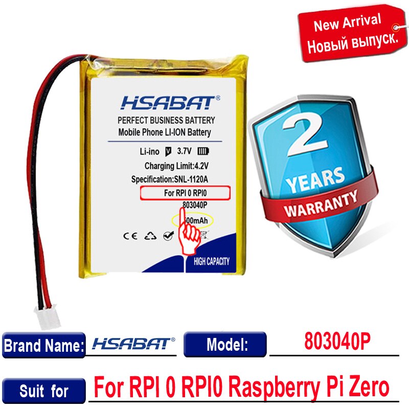 Top Brand 100% 1500mAh Battery for RPI 0 Raspberry Pi Zero 2 W WH 2W Board Batteries