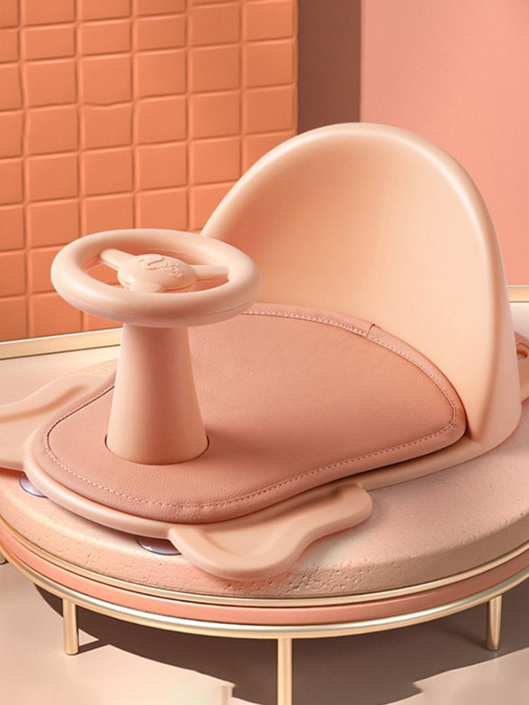 Silla de baño de bebé antideslizante, banqueta de elefante de dibujos animados, suministros de baño de bebé, bolsa de asiento infantil