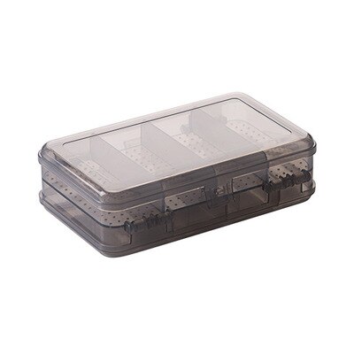 To lag plast makeup organizer dobbelt side smykkeskrin kosmetisk organizer ring rack halskæde øreringe display organizer box: Lysegrå / Guld