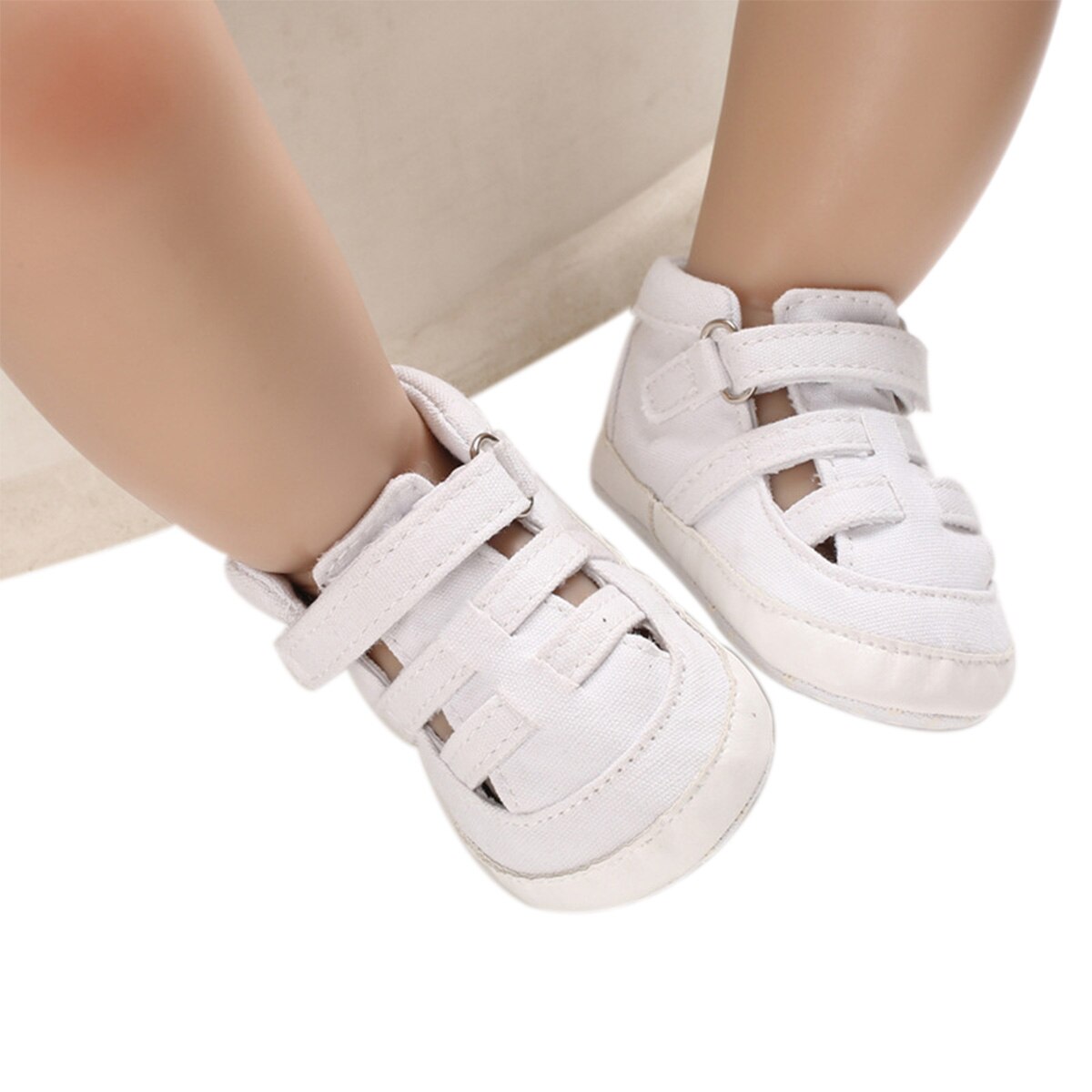 Trend baby dreng piger fritidssko lukket tå sandaler blød sål til småbørn gå høj top ankel kanvas støvle fodtøj: 2 / 12