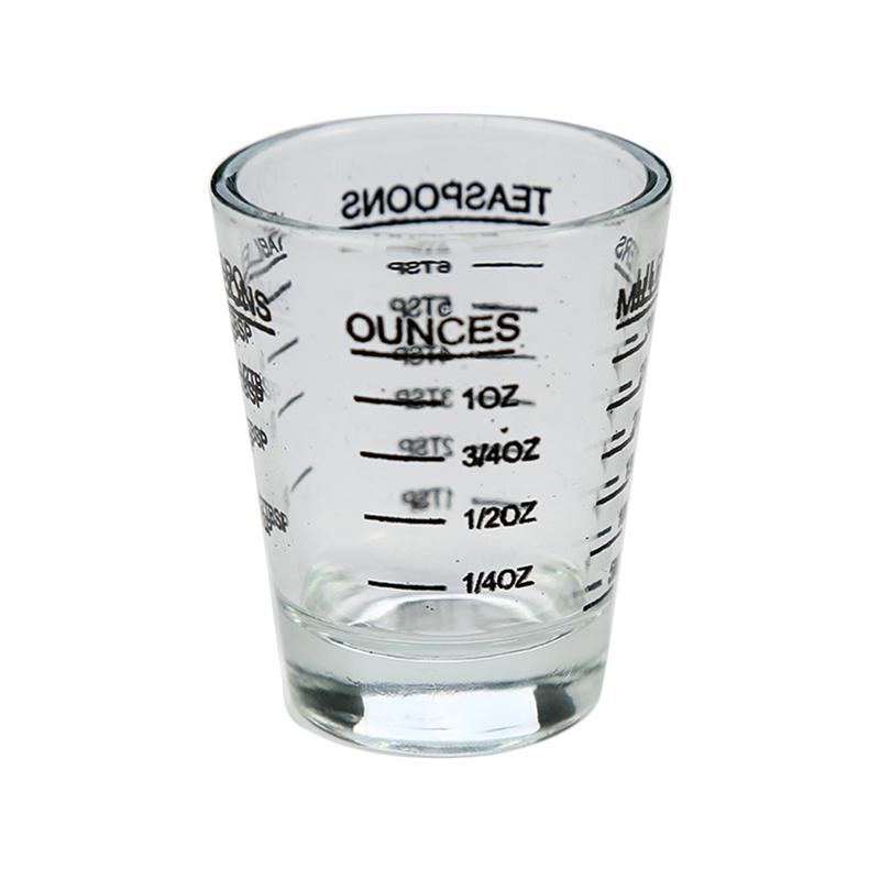 70ml Mini Tasse à Mesurer en Verre avec Poignée Tasse à Café Expresso Tasse Mesure Verre Rond Gradué Bécher Tasse à Mesurer pour Bar Fête Vin Cocktail Boisson Shaker Lait Café