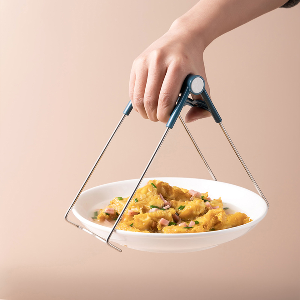 Anti-scalding Bowl Holder Dish Clamp Pot Pan Gripper Clip Dish Plate Bowl Clip Retriever Tongs Kitchen Tool