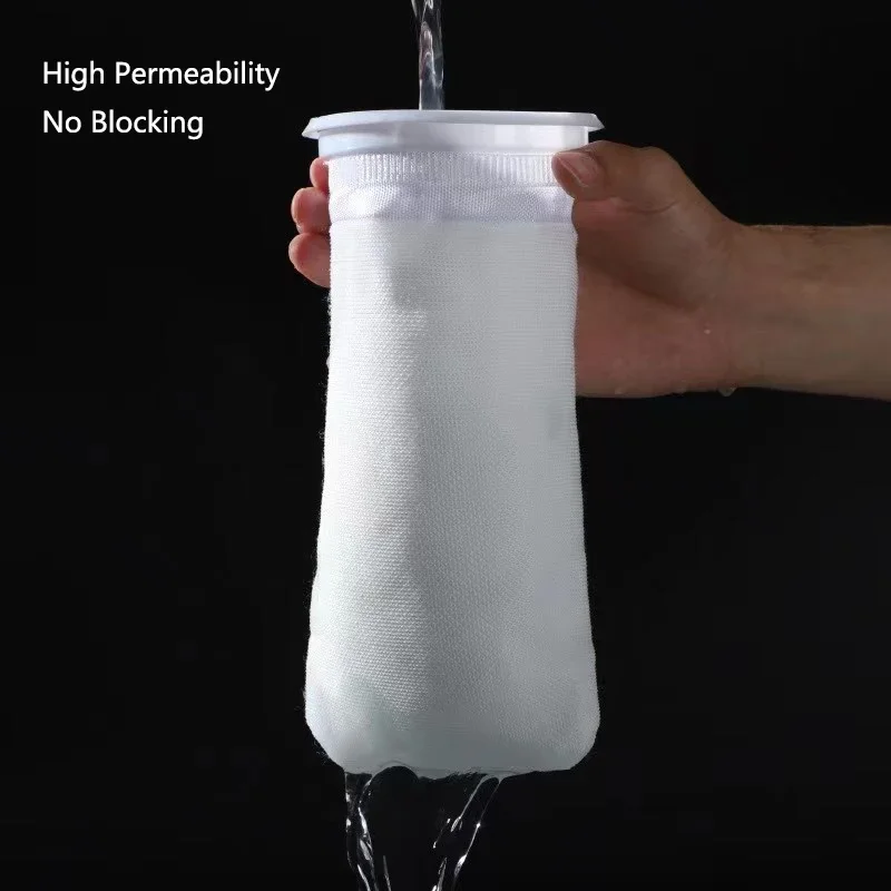 Anti Overflow Aquarium Filter Bag with Frame Washable Reusable Mesh Foam Carpet Sock Bag for Fish Marine Filtration System