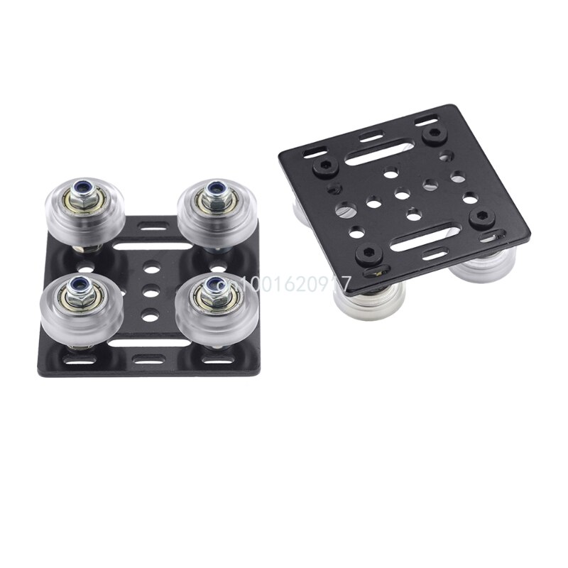 1PC V gantry plat set special slide plate Pulley with Black/ White wheels 3D Printer Parts V-slot aluminum profiles