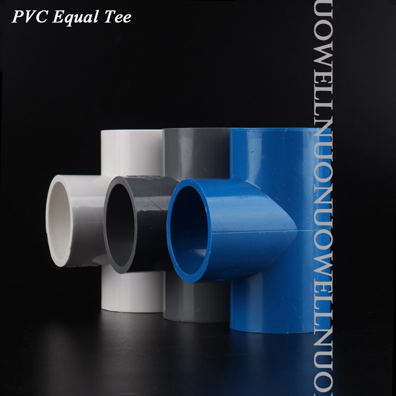 2Pcs PVC Pipe Connector 20 25 32 40mm Garden Irrigation Equal tee Three Way Fish Tank Supplies Aquarium Water Pipe Fittings
