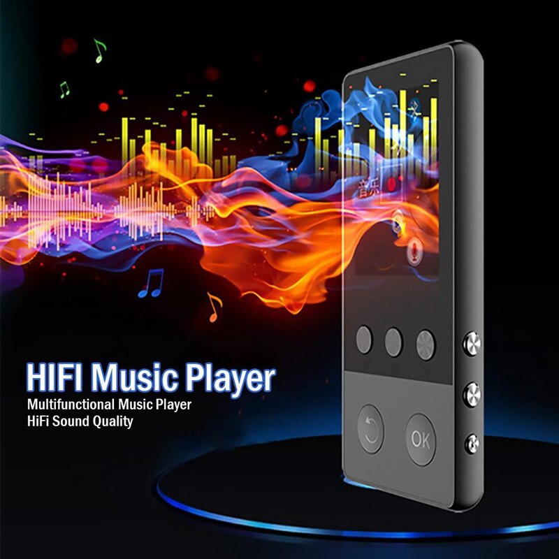 A5 knap bluetooth 5.0 kort  mp3 optager  mp3 tabsfri hifi musikafspiller 8gb